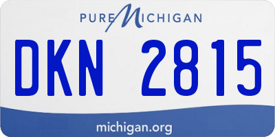 MI license plate DKN2815