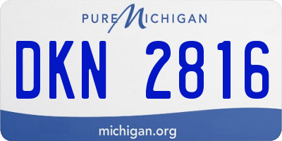 MI license plate DKN2816