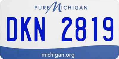 MI license plate DKN2819