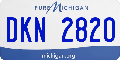 MI license plate DKN2820