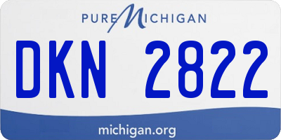 MI license plate DKN2822