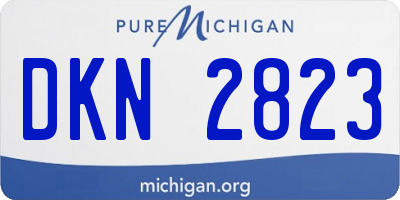 MI license plate DKN2823