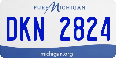 MI license plate DKN2824