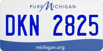 MI license plate DKN2825