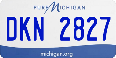 MI license plate DKN2827