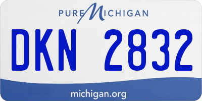 MI license plate DKN2832