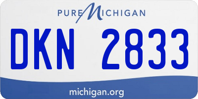 MI license plate DKN2833