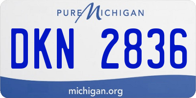 MI license plate DKN2836