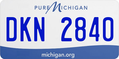 MI license plate DKN2840