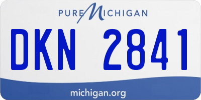 MI license plate DKN2841