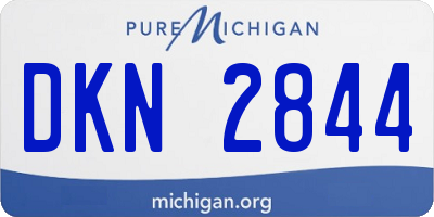 MI license plate DKN2844