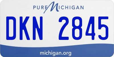 MI license plate DKN2845