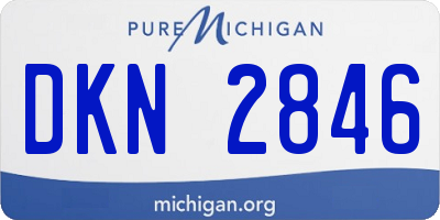 MI license plate DKN2846