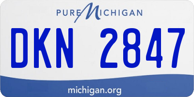 MI license plate DKN2847