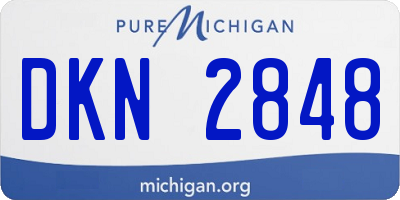 MI license plate DKN2848