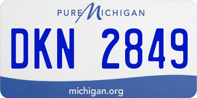 MI license plate DKN2849