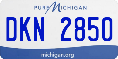 MI license plate DKN2850