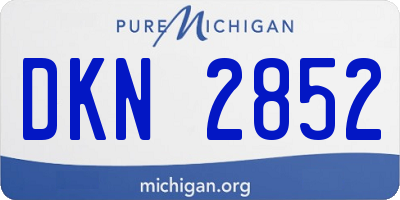 MI license plate DKN2852