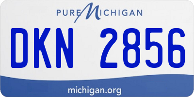 MI license plate DKN2856