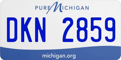 MI license plate DKN2859