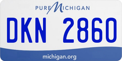 MI license plate DKN2860