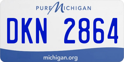 MI license plate DKN2864