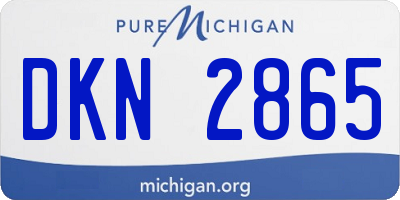 MI license plate DKN2865