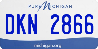 MI license plate DKN2866