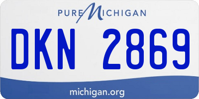 MI license plate DKN2869