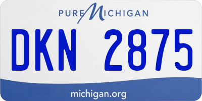 MI license plate DKN2875