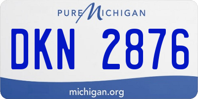 MI license plate DKN2876