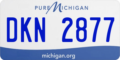 MI license plate DKN2877