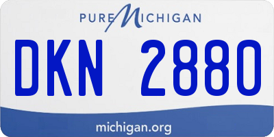 MI license plate DKN2880