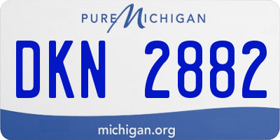 MI license plate DKN2882