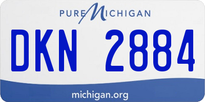 MI license plate DKN2884