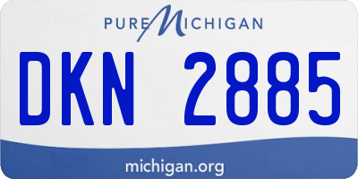 MI license plate DKN2885