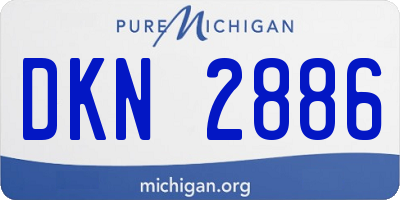 MI license plate DKN2886