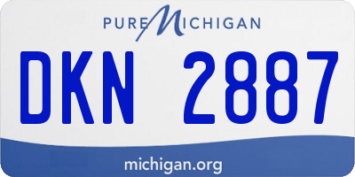 MI license plate DKN2887