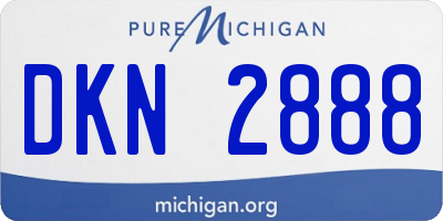 MI license plate DKN2888