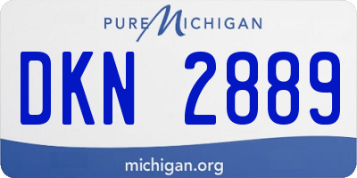 MI license plate DKN2889