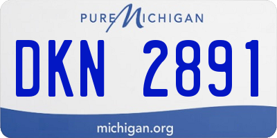 MI license plate DKN2891