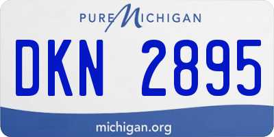 MI license plate DKN2895