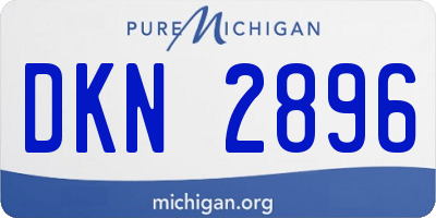 MI license plate DKN2896
