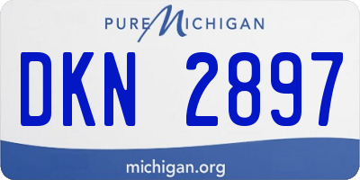 MI license plate DKN2897