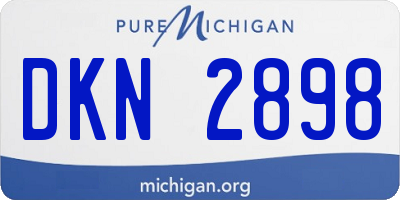 MI license plate DKN2898