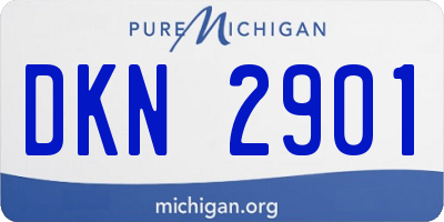 MI license plate DKN2901