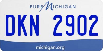 MI license plate DKN2902