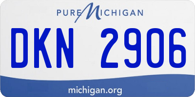 MI license plate DKN2906