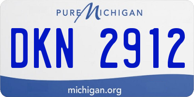 MI license plate DKN2912