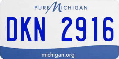 MI license plate DKN2916